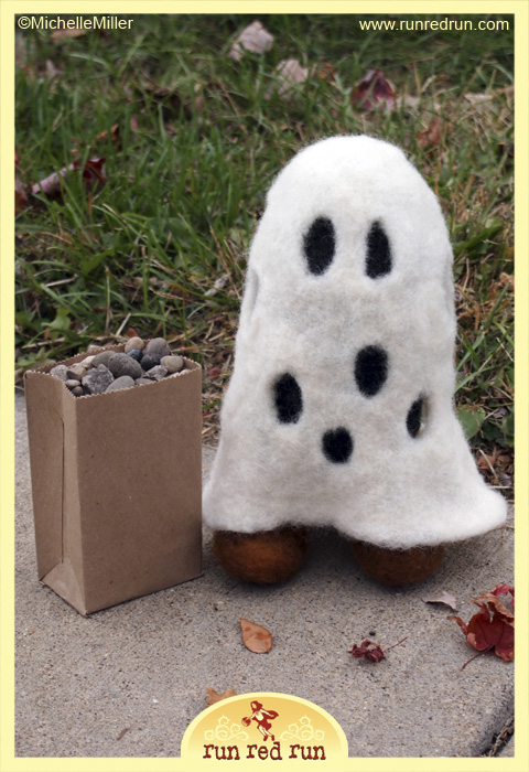 Run Red Run Needle Felted Charlie Brown Halloween