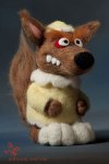 Run Red Run Needle Felted Wolf Red Riding Hood