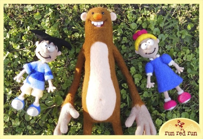 Run Red Run Needle Felted Bigfoot Mike Mindy