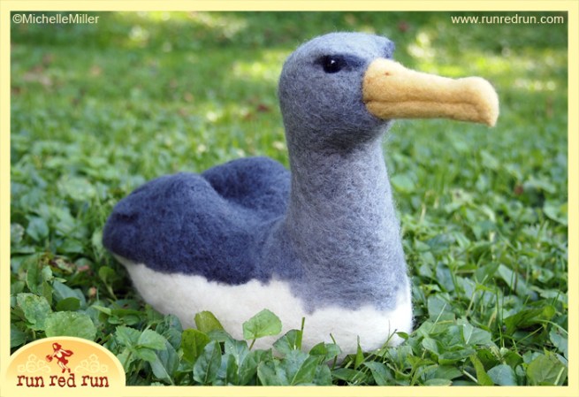 Run Red Run Needle Felted Albatross
