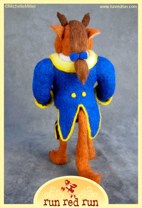 Run Red Run Needle Felted Beauty and the Beast