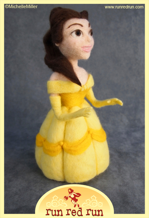 Run Red Run Needle Felted Beauty and the Beast