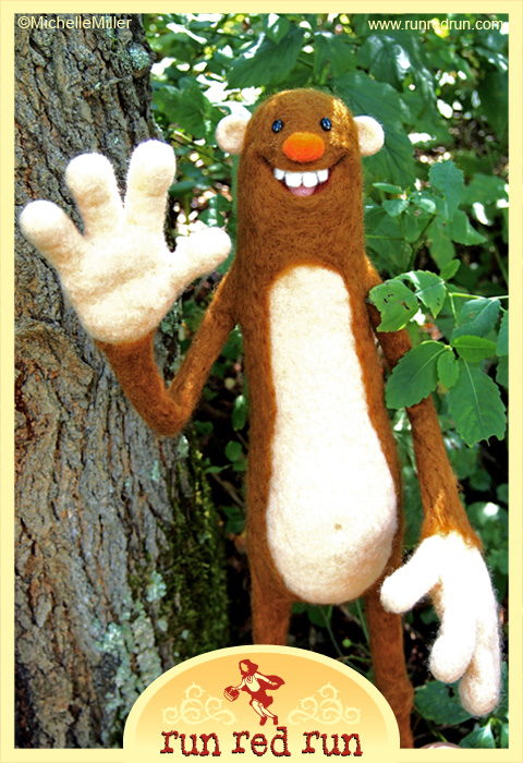 Run Red Run Needle Felted Bigfoot Untold Tales of Bigfoot feltie