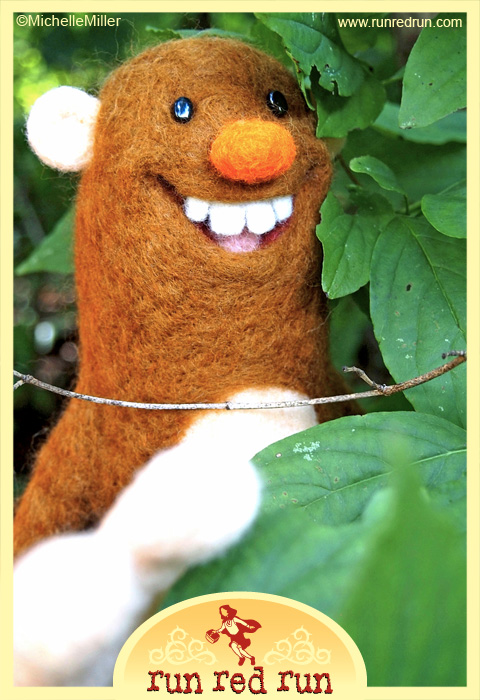 Run Red Run Needle Felted Bigfoot Untold Tales of Bigfoot feltie