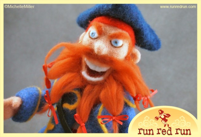 Run Red Run Needle Felted Pirate