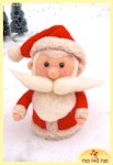 Run Red Run Needle Felted Santa Claus