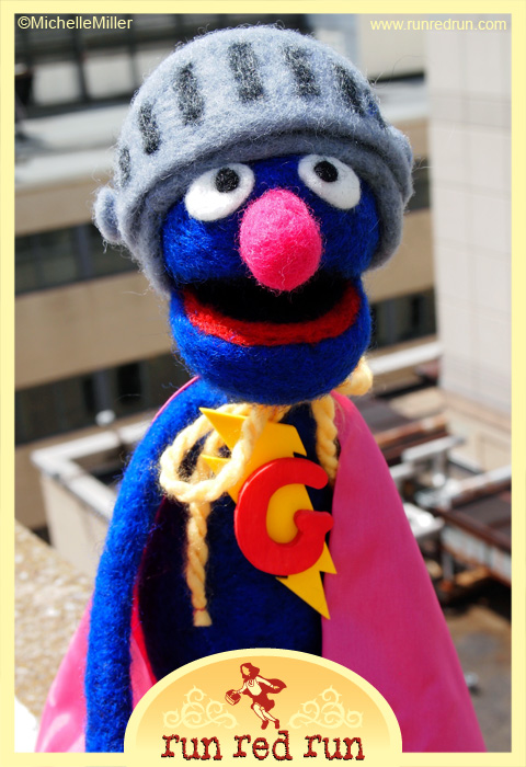 Run Red Run Needle Felted Super Grover