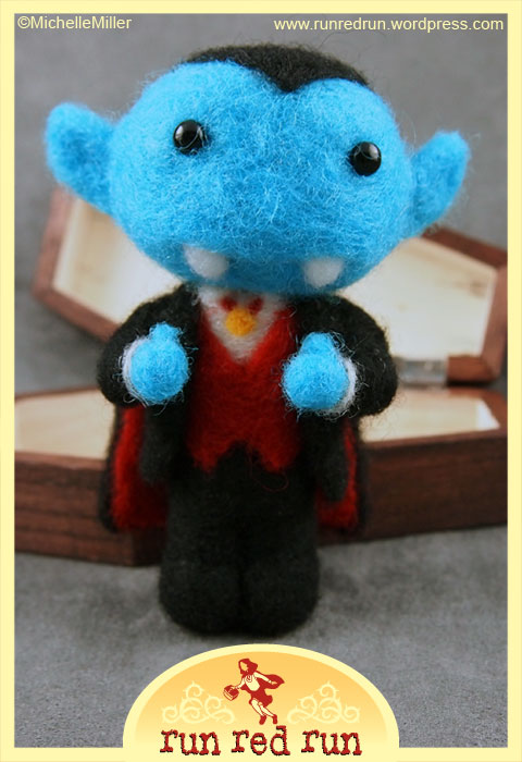 Run Red Run Needle Felted Vampire