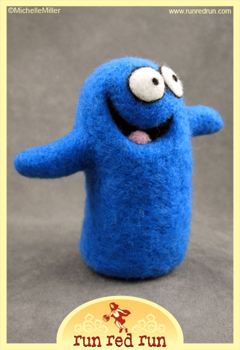 Run Red Run Needle Felt Bloo Foster's Home for Imaginary Friends doll