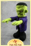 Run Red Run Needle Felted Frankenstein's Monster