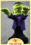 Run Red Run Needle Felted Frankenstein's Monster