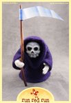 Run Red Run Needle Felted Grim Reaper Death