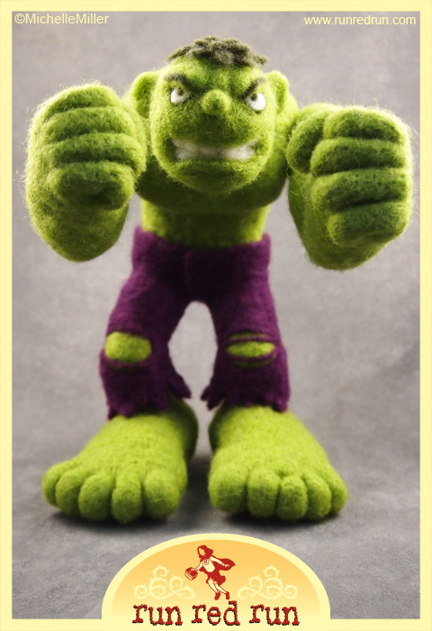 Run Red Run Needle Felted Hulk