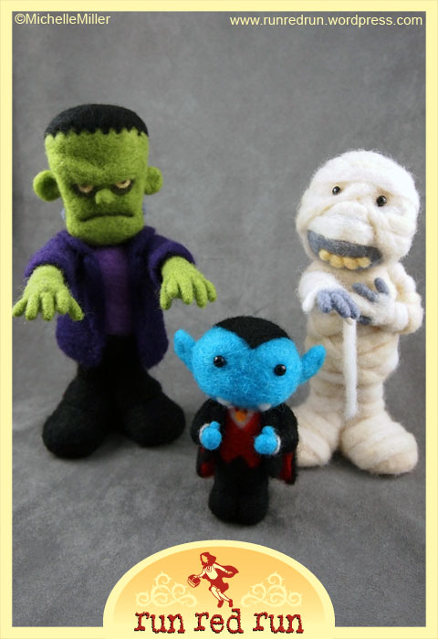 runredrun needle felted monsters