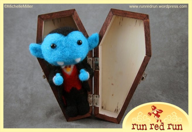 Run Red Run Needle Felted Vampire