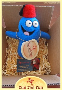 Run Red Run Needle Felted Bloo Fez