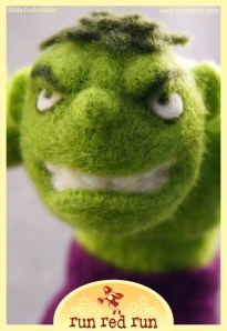 Run Red Run Needle Felt Incredible Hulk