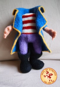 Run Red Run Needle Felt Pirate wip Needle Felted Needle Felting