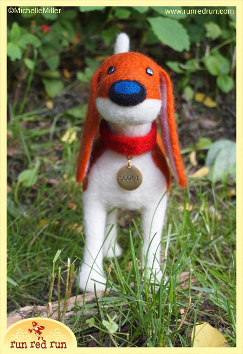 Run Red Run Needle Felted Scout
