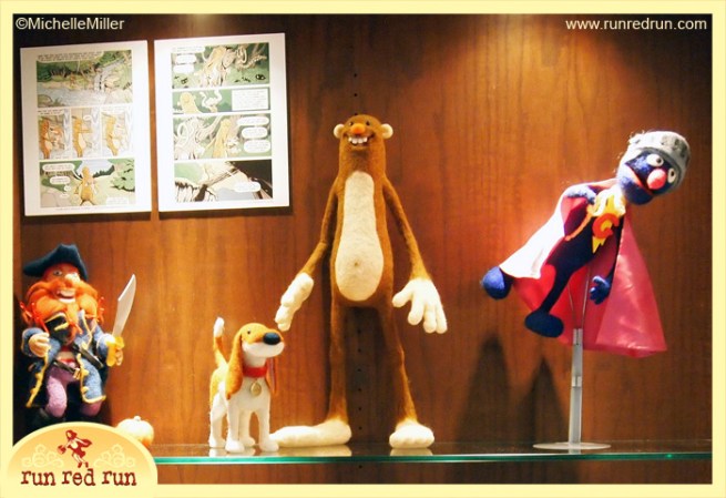 Run Red Run Needle Felt Library Exhibit