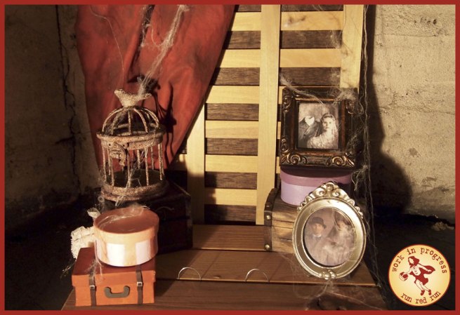 Run Red Run Needle Felted Hatbox Ghost Attic