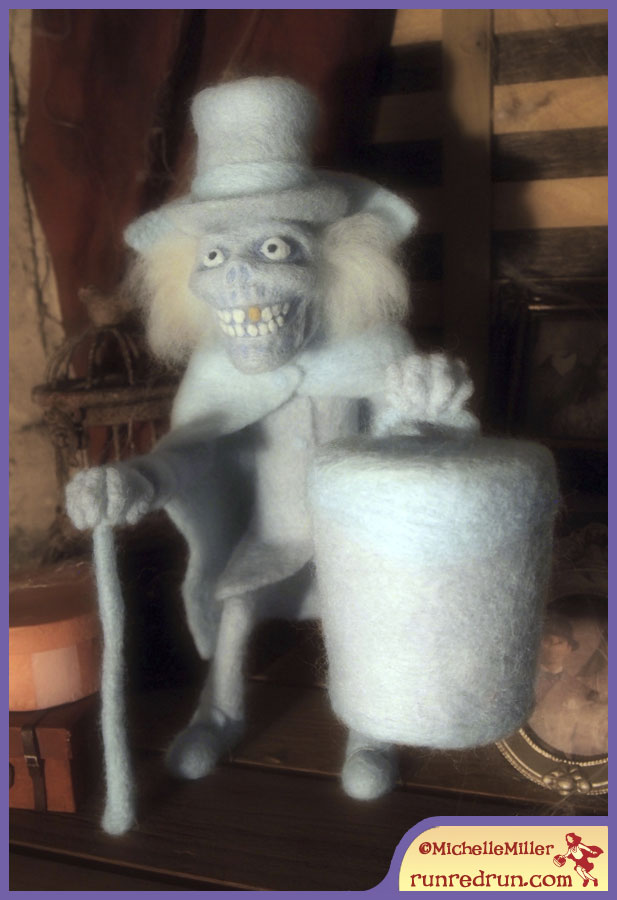 Run Red Run Needle Felted Hatbox Ghost
