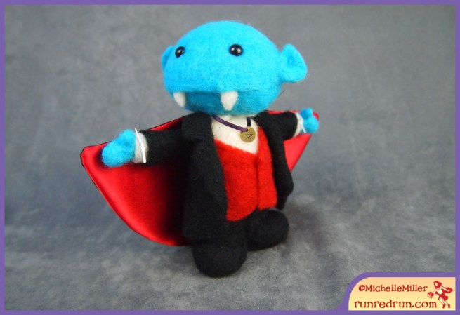 Run Red Run Needle Felted Vampire Bat