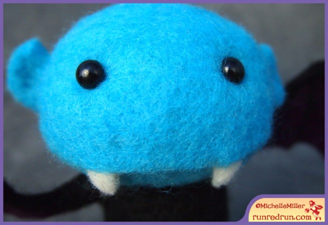 Run Red Run Needle Felted Vampire Bat