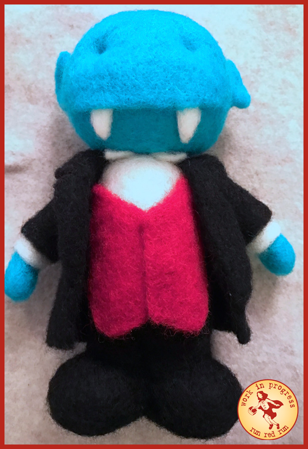 Run Red Run Needle Felted Vampire Bat