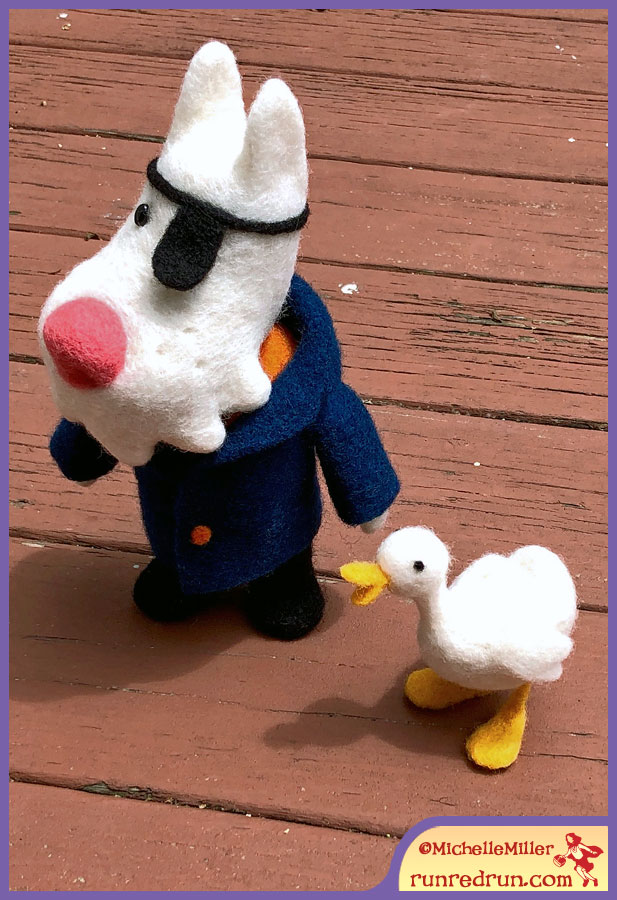 Run Red Run Needle Felted MacFluff and Gordon